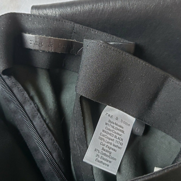 ❌SOLD❌Rag & Bone 100% Lamb Leather leggings - Picture 3 of 3